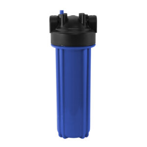 10″ Blue Water Filter Housing w/ 3/4″ Ports & Pressure Release (Accepts 10″ x 2.5″ Cartridges) by Global Solutions