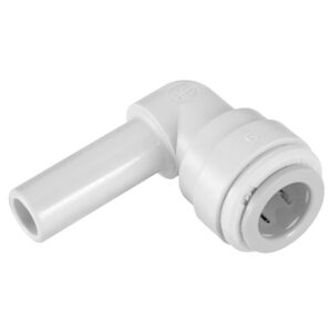 John Guest 3/8" x 1/4" Plug-In Elbow (White Polypropylene)