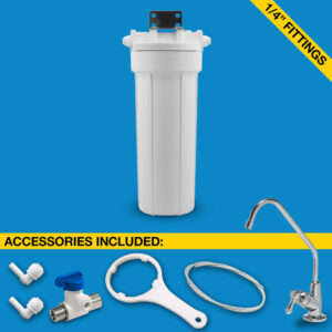 Single Stage Under-sink Filter System w/ Faucet (H2O UCF-01-JG)