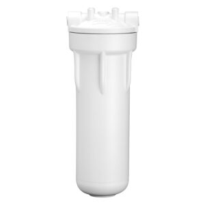 10" Pentek Slim Line Filter Housing White Sump & Cap with 3/4" Ports & Pressure Release